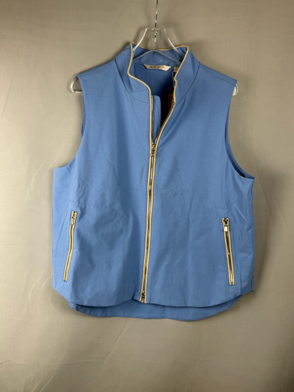 Peter Millar Surge Vest Womens XL Blue Full Zip Performance Golf NEW
